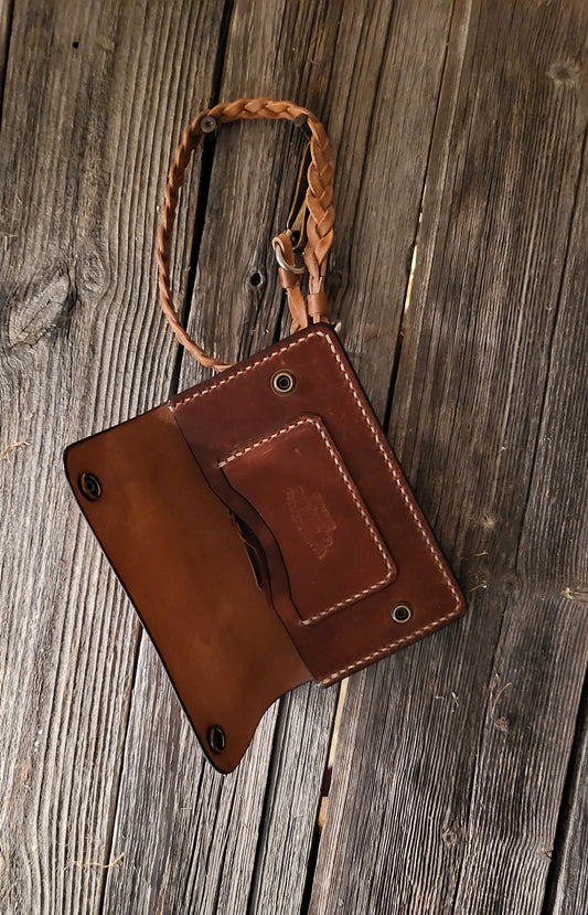 ”BigBill” - Premium Handmade Horween Leather Trucker Wallet, Bill sleeve edit.