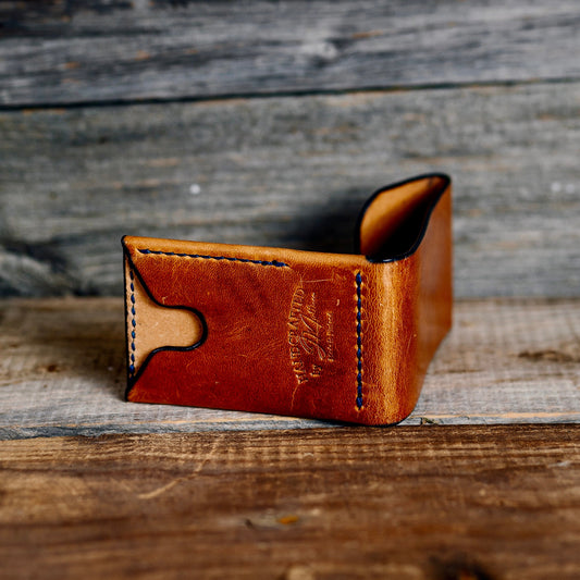 ”Flynn” - Handmade Leather Card & Cash Holder