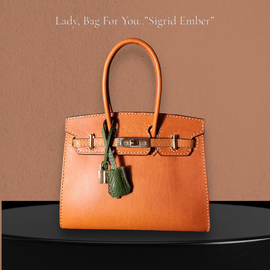 ”Sigrid Ember” – Premium Handmade Leather Handbag